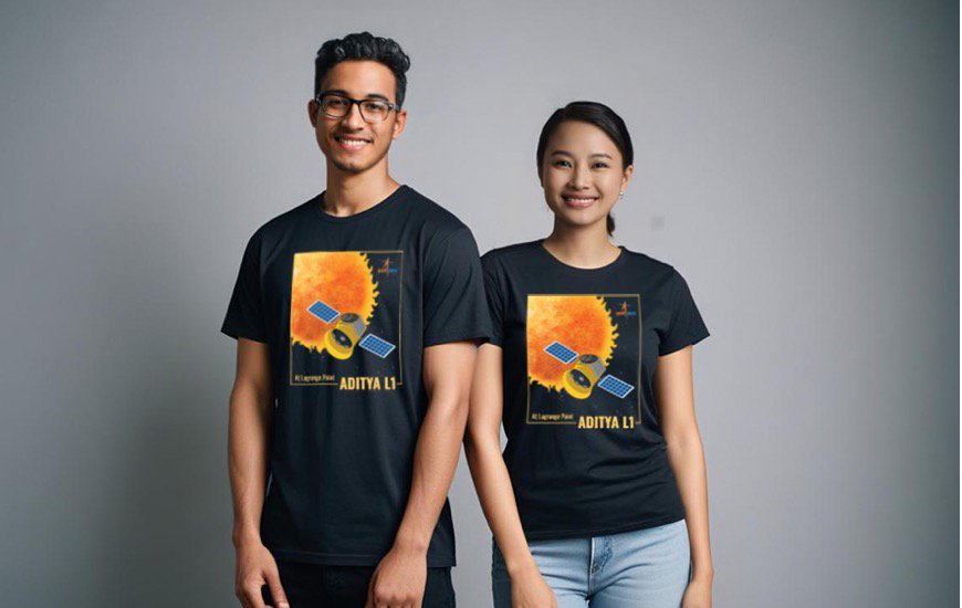 Aditya L1 | ISRO Sun Mission TShirt - T - shirts - Indic Inspirations