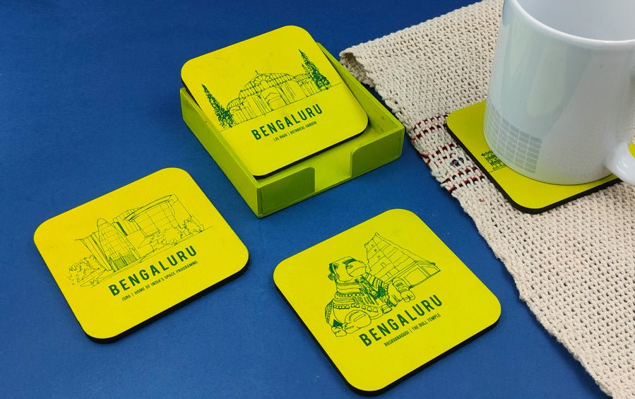 BENGALURU | Set of 4 Coasters - Coasters - Indic Inspirations