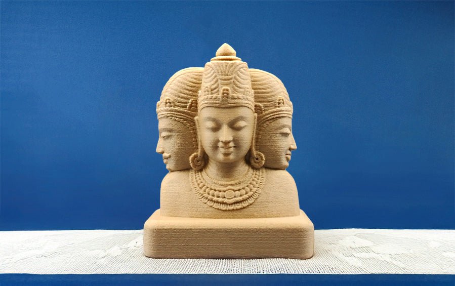 Brahma - Vishnu - Mahesh | Trimurti | 5.5" H - Sculptures - Indic Inspirations