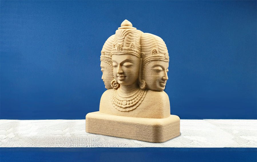 Brahma - Vishnu - Mahesh | Trimurti | 5.5" H - Sculptures - Indic Inspirations