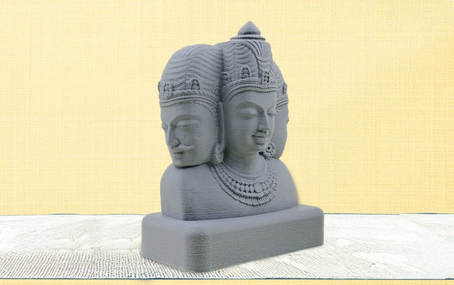 Brahma - Vishnu - Mahesh | Trimurti | 7.5" H - Sculptures - Indic Inspirations