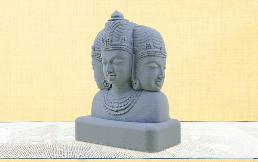 Brahma - Vishnu - Mahesh | Trimurti | 7.5" H - Sculptures - Indic Inspirations