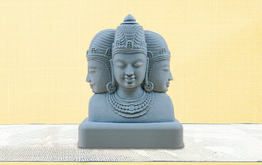 Brahma - Vishnu - Mahesh | Trimurti | 7.5" H - Sculptures - Indic Inspirations