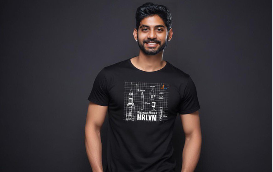 HRLVM | Gaganyaan | TShirt - T - shirts - Indic Inspirations