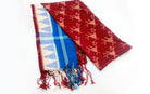 IKAT COTTON STOLE - Maroon - Stoles - indic inspirations