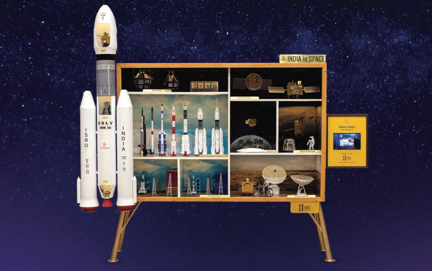 INDIA in SPACE | ISRO Wall Museum for Schools - Interactive display sets - Indic Inspirations