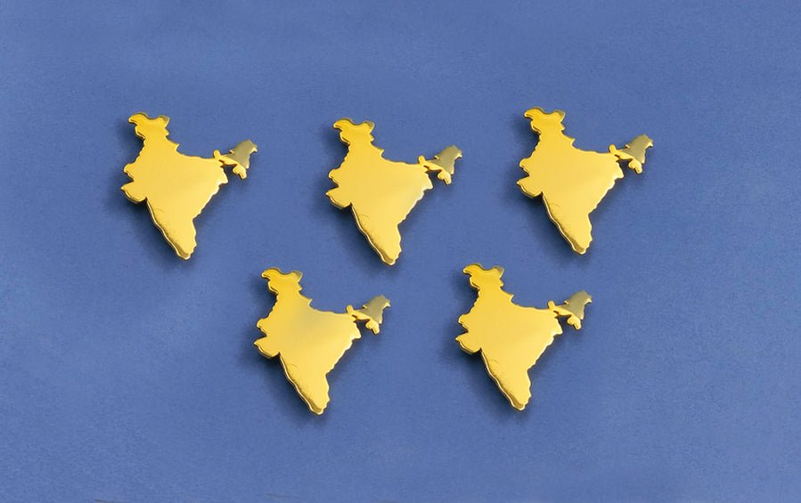 India Map Magnetic Lapel Pin | Set of 5 - Lapel Pins - Indic Inspirations