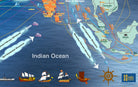 INDIA | Maritime History of 4 Millenia | A0 Size Map - Wall Frames - Indic Inspirations