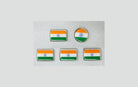 Indian Flag Magnetic Rectangle Lapel Pins | Set of 5 - Lapel Pins - Indic Inspirations