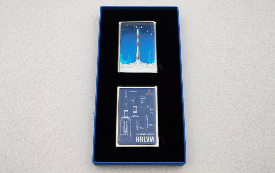 ISRO PSLV & HRLVM Fridge Magnet | Set of 2 - Fridge Magnets - Indic Inspirations