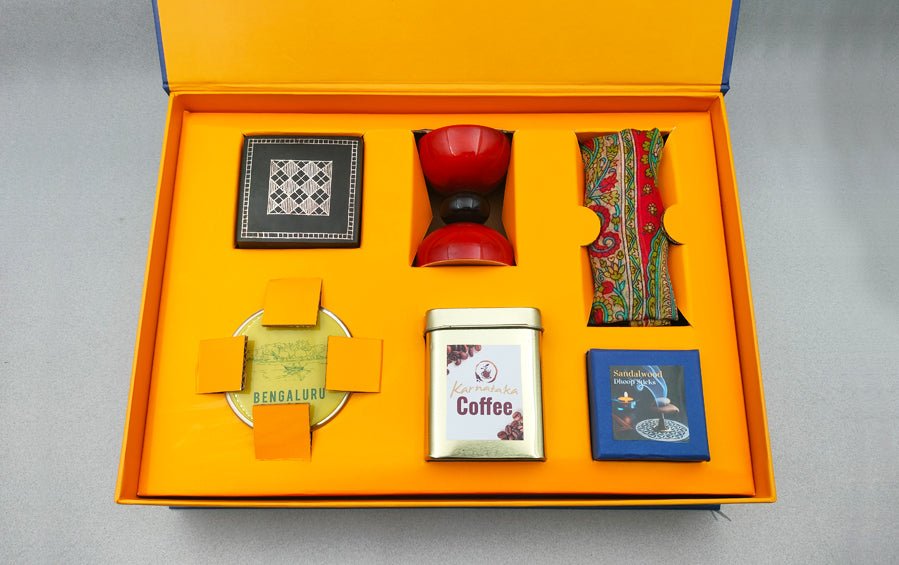 Karnataka Arts & Crafts Gift Set (L) - Gift packs - Indic Inspirations