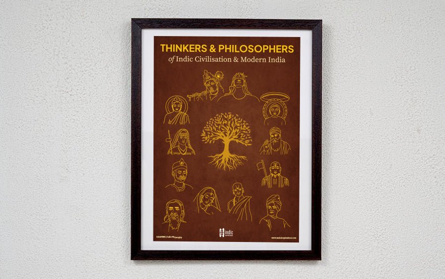 Philosophers & Thinkers of Indic Civilisation - A2 Frame - Wall posters - Indic Inspirations