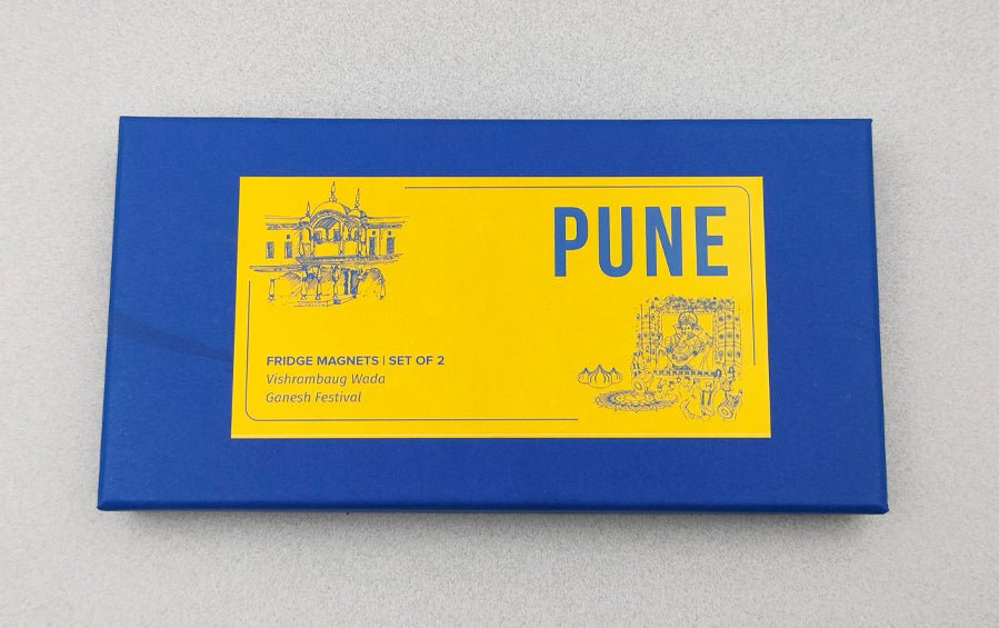 Pune :: Vishrambaug Wada & Ganesh Festival Fridge Magnet - City souvenirs - Indic Inspirations