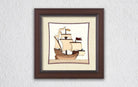 Ship in Wooden Frame - Cups & Mugs - indic inspirations