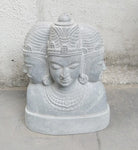 Trimurti | Brahma - Vishnu - Mahesh | Stone Sculpture 14" H - Sculptures - Indic Inspirations