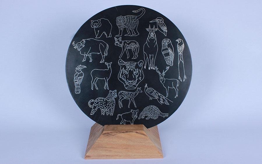 Animals of Kanha - Decorative Plates - indic inspirations