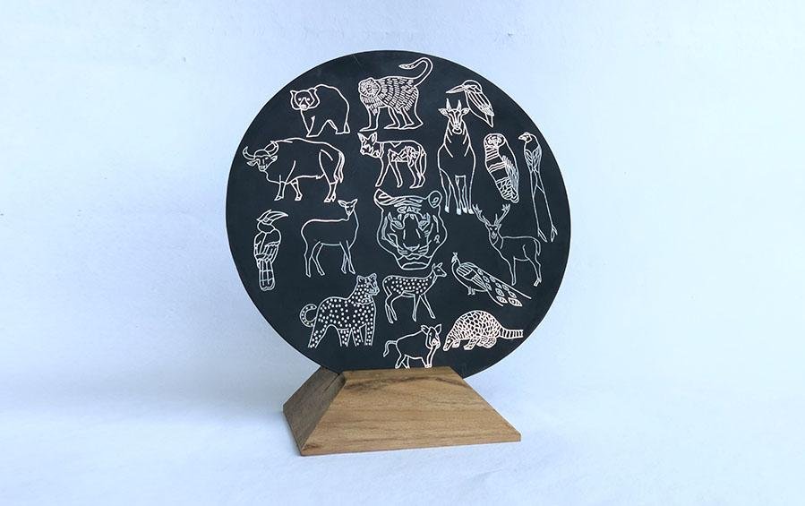 Animals of Kanha - Decorative Plates - indic inspirations