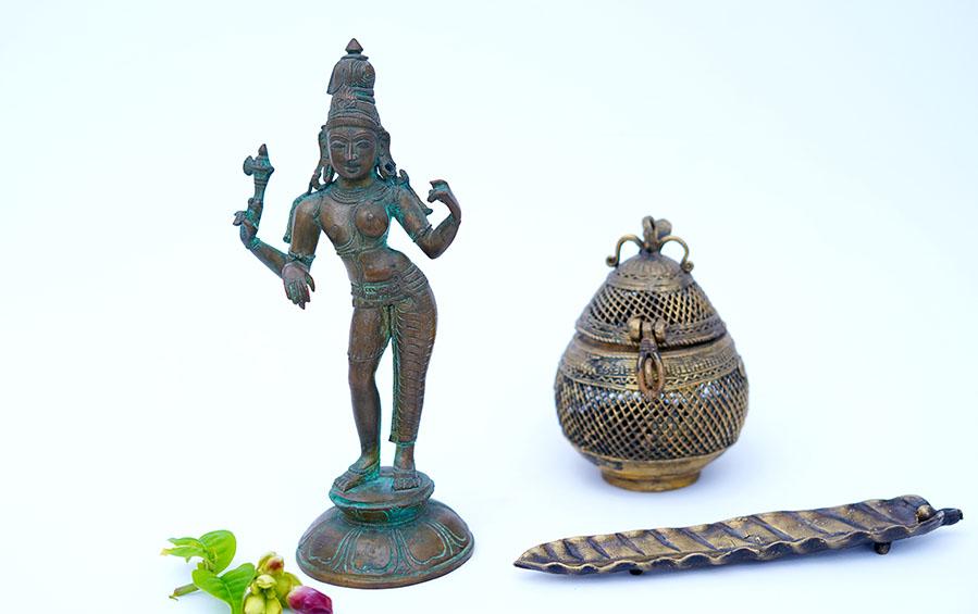 Ardhanarishvara Idol 10" - Sculptures - indic inspirations