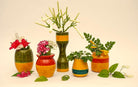 Assorted Colours - Hydroponics Set - 5 vases - vases - indic inspirations