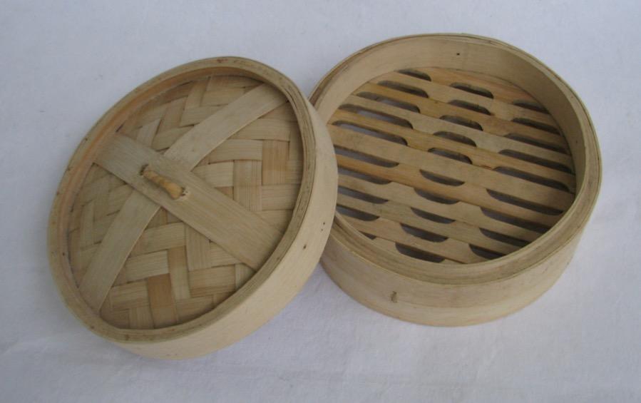 Bamboo Momo Steamer - 8" dia - Cookware - indic inspirations