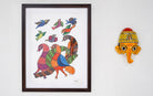 Birds | Gond Painting | A3 Frame - paintings - indic inspirations