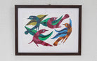 Birds | Gond Painting | A4 Frame - paintings - indic inspirations