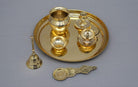 Brass Pooja Thali Set - Pooja Essentials - indic inspirations