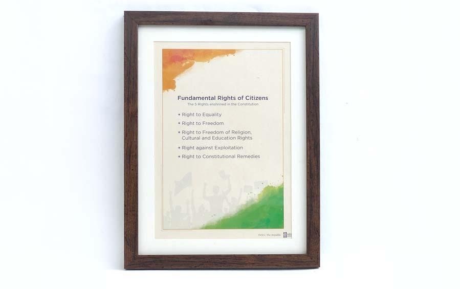 Citizens' Fundamental Rights Wall Frame - Wall Frames - indic inspirations