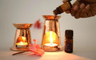 Copper Diffusers (2) + Floral Blend + Camphor Oils - Oil Diffusers - indic inspirations