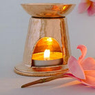 Copper Diffusers (2) + Floral Blend + Camphor Oils - Oil Diffusers - indic inspirations