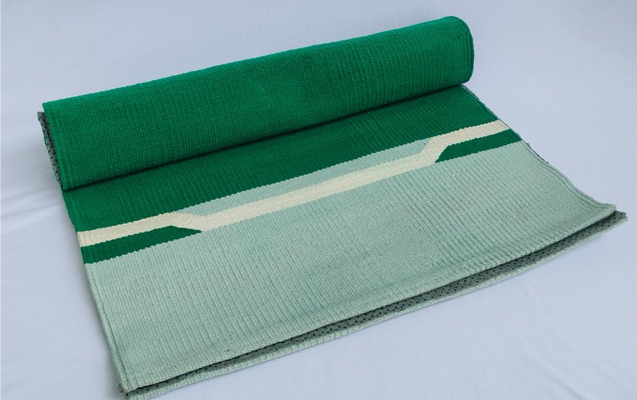 COTTON YOGA MAT - Turquoise Green - Yoga mats - indic inspirations