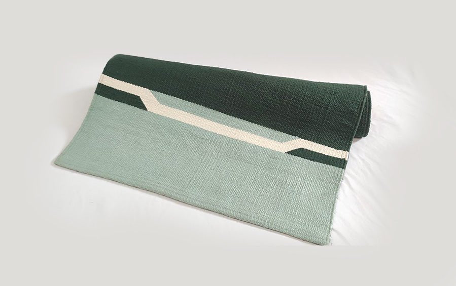 COTTON YOGA MAT - Turquoise Green - Yoga mats - indic inspirations