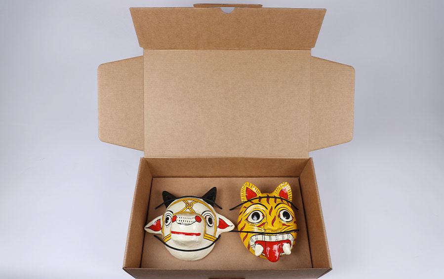 COW & TIGER Mask Pair - Masks - indic inspirations