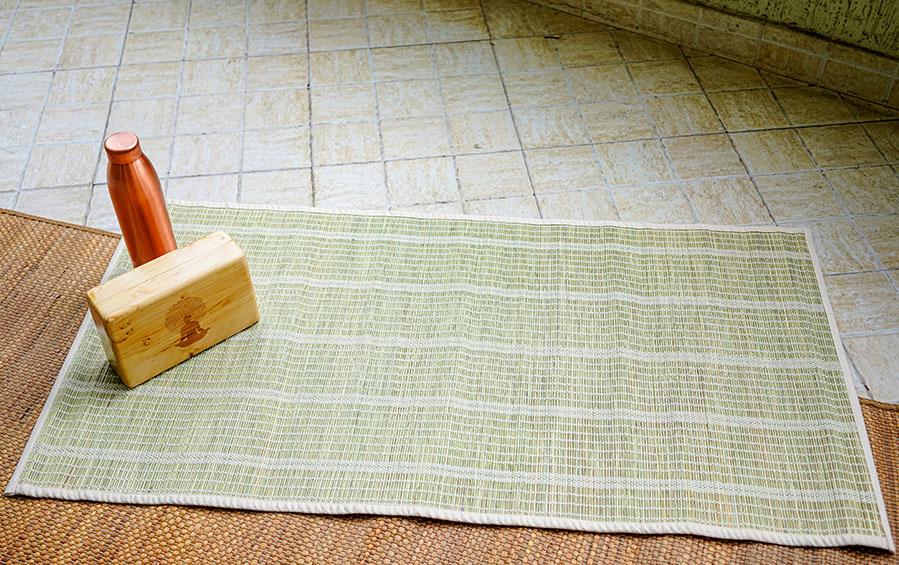 Buy Handcrafted Jute-Cotton Indian Yoga Mat Online- Indic Inspirations –  indic inspirations