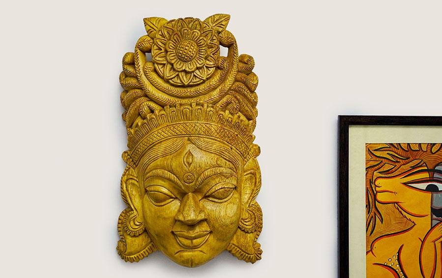 Devi Wooden Mask - Masks - indic inspirations