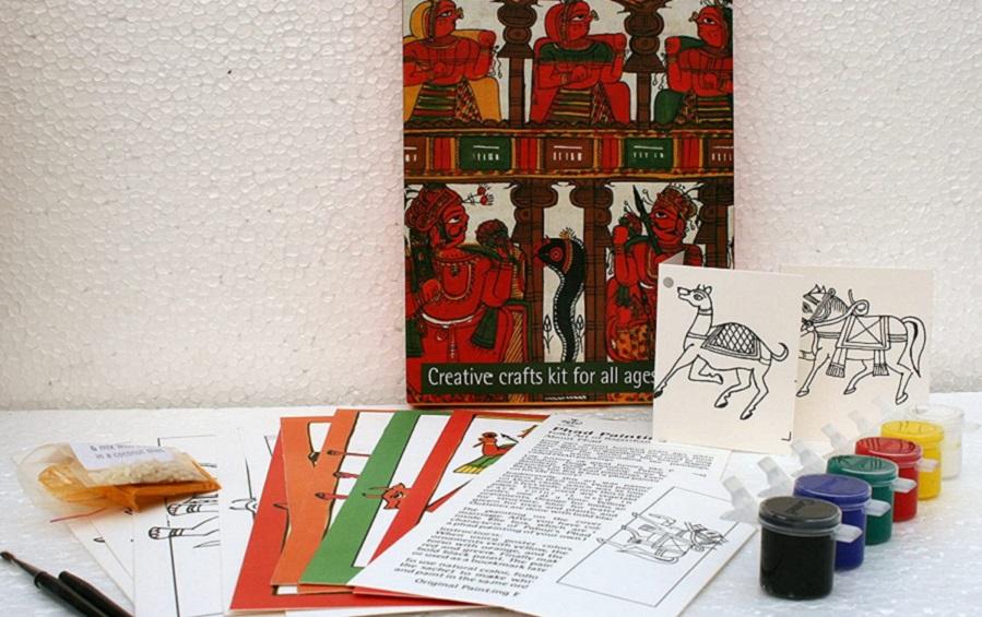 DIY Colouring Kit - Phad Painting of Rajasthan - Craft Kit - indic inspirations