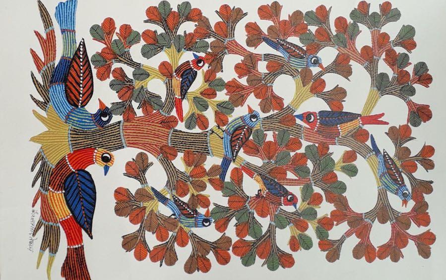 Forest Life - Gond Paintings - paintings - indic inspirations