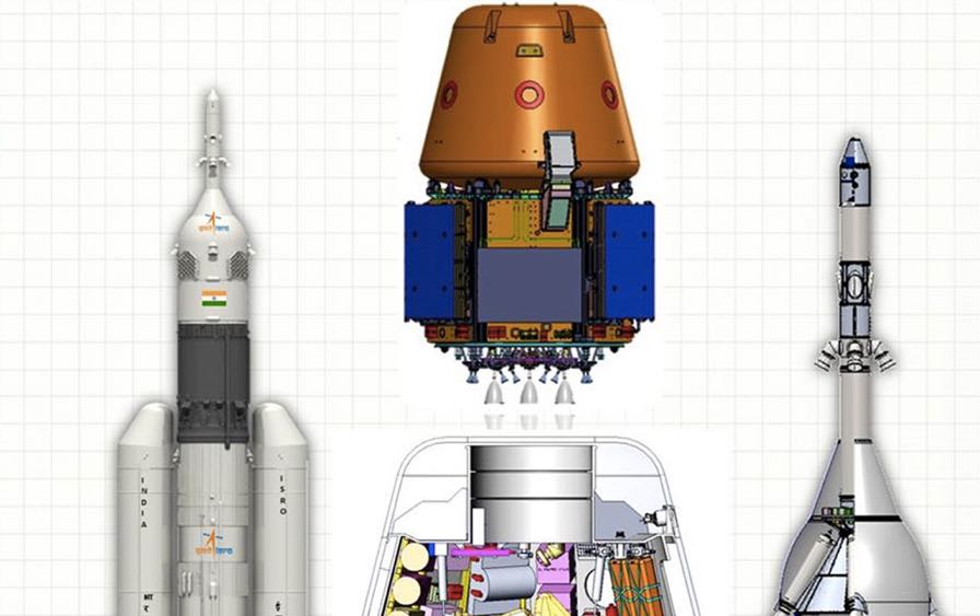 Gaganyaan GSLV MKIII | 1:100 Aluminium Scale Model - rocket models - indic inspirations