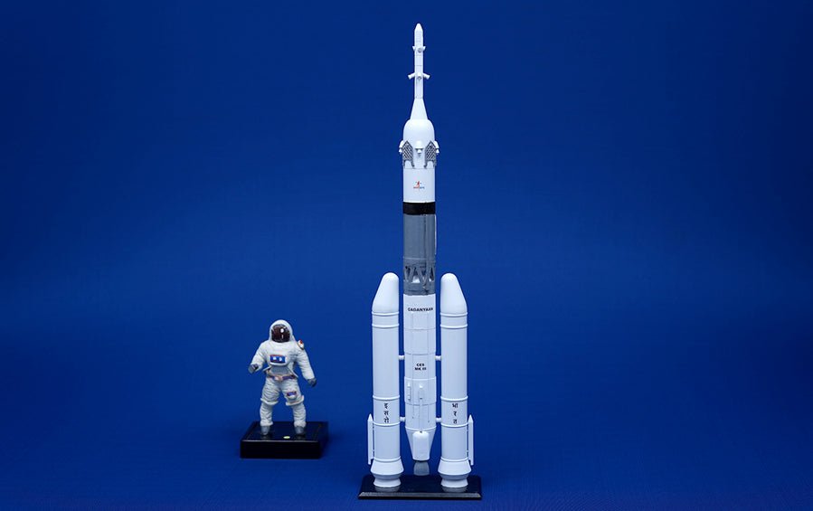 Gaganyaan GSLV MKIII | 1:100 Aluminium Scale Model - rocket models - indic inspirations