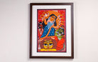 Goddess Durga | Bengal Patachitra Painting | A3 Frame - paintings - indic inspirations