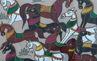 Horses | Odisha Pattachitra Painting | A4 Frame - paintings - indic inspirations