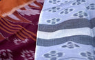 IKAT COTTON STOLE - Set of 2 - Maroon & Black - Stoles - indic inspirations