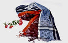 IKAT COTTON STOLE - Set of 2 - Maroon & Black - Stoles - indic inspirations