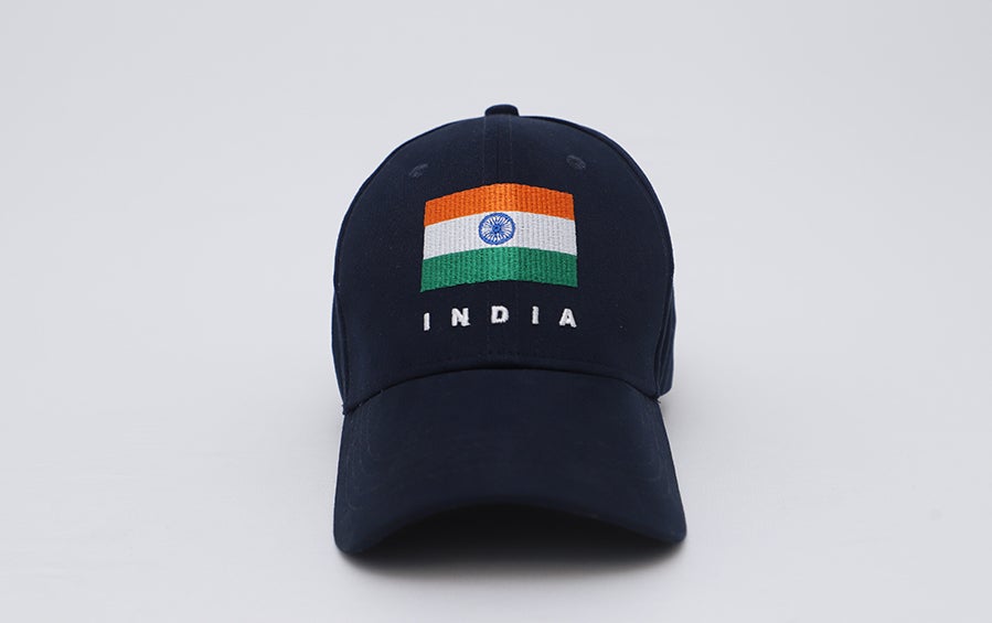 India Cap - Tiranga Rectangular | Navy Blue