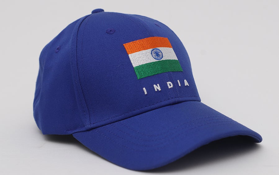 India Cap - Tiranga Rectangular | Royal Blue - Caps - indic inspirations