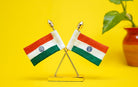 Indian Cross Table Flags Small - Miniature table flags - indic inspirations