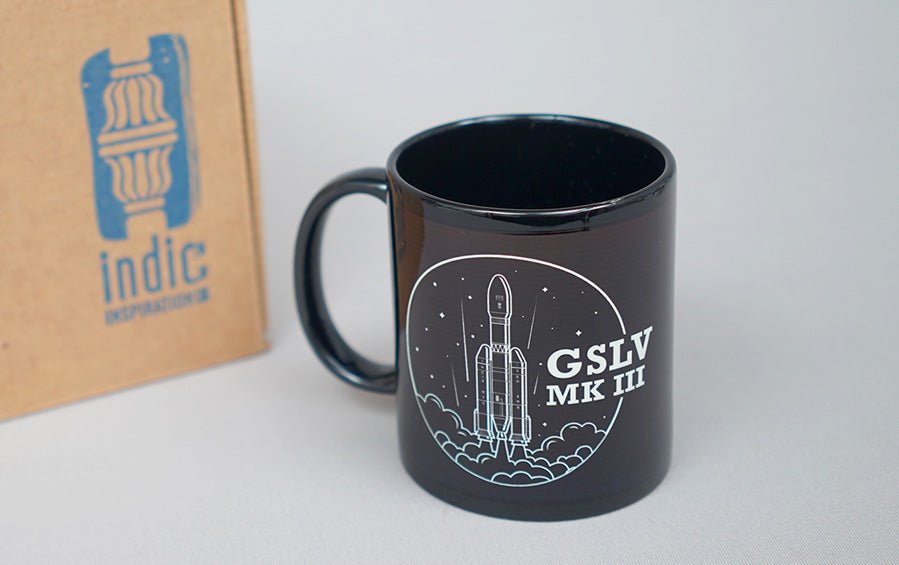 ISRO GSLV Mug Black - Cups & Mugs - indic inspirations