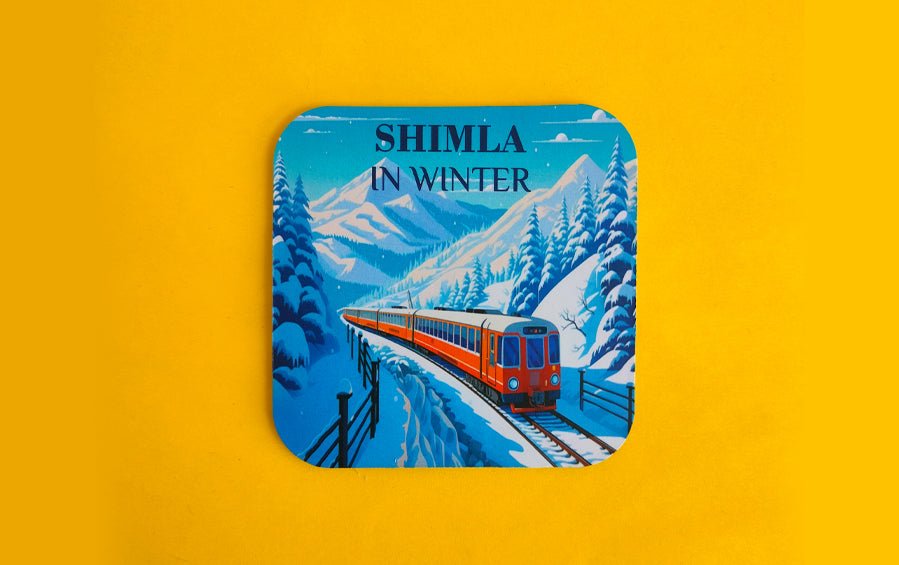 Kalka Shimla Railway | Coasters Set of 4 - Coasters - indic inspirations