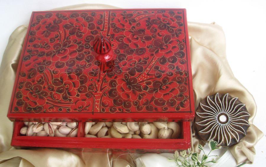 Kashmiri Diwali Dry Fruit Box - Boxes - indic inspirations