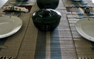 Madur Table Runner Mat Set Blue - table runner and mat sets - indic inspirations